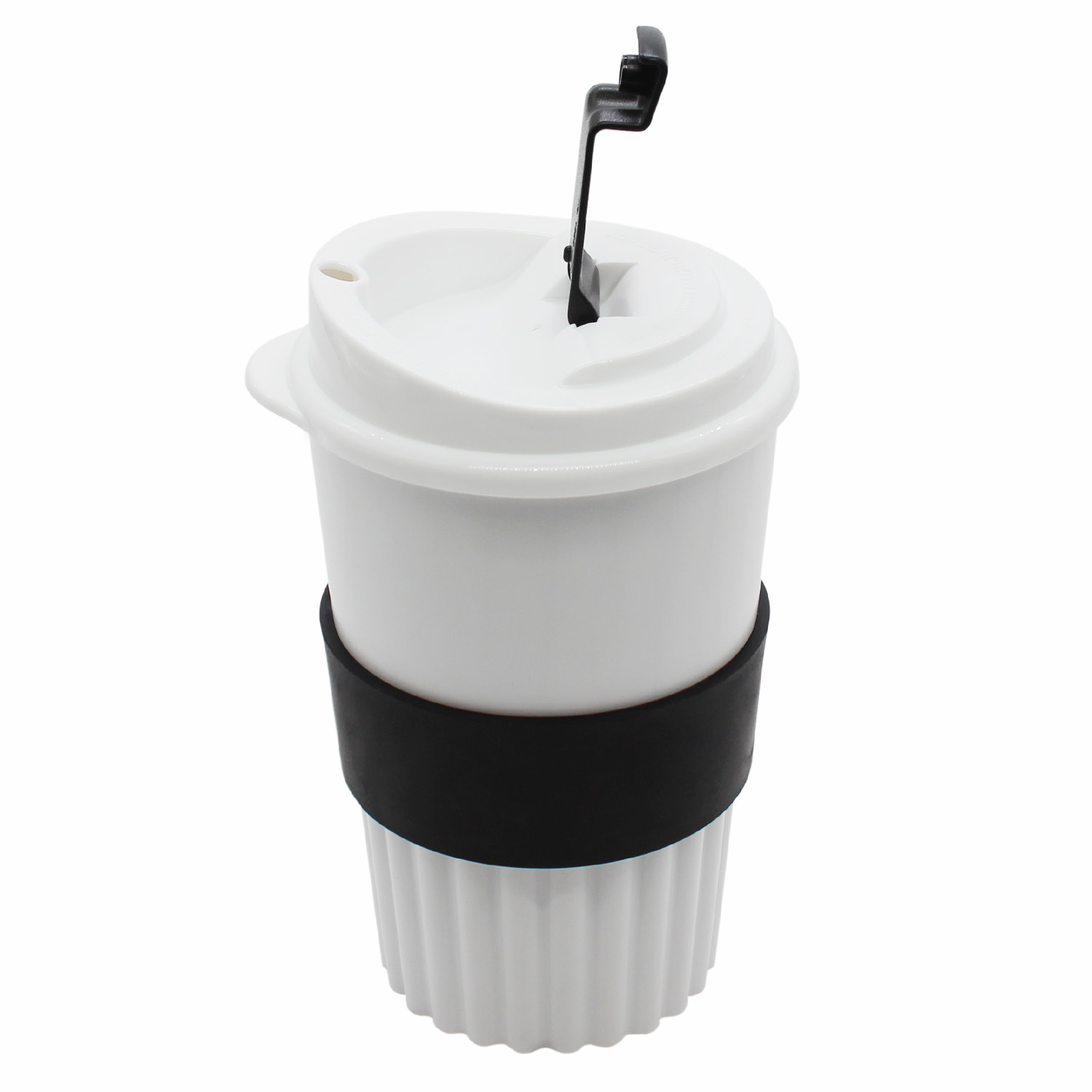 Стакан Classic White Green Line, 350 мл (черный)-1