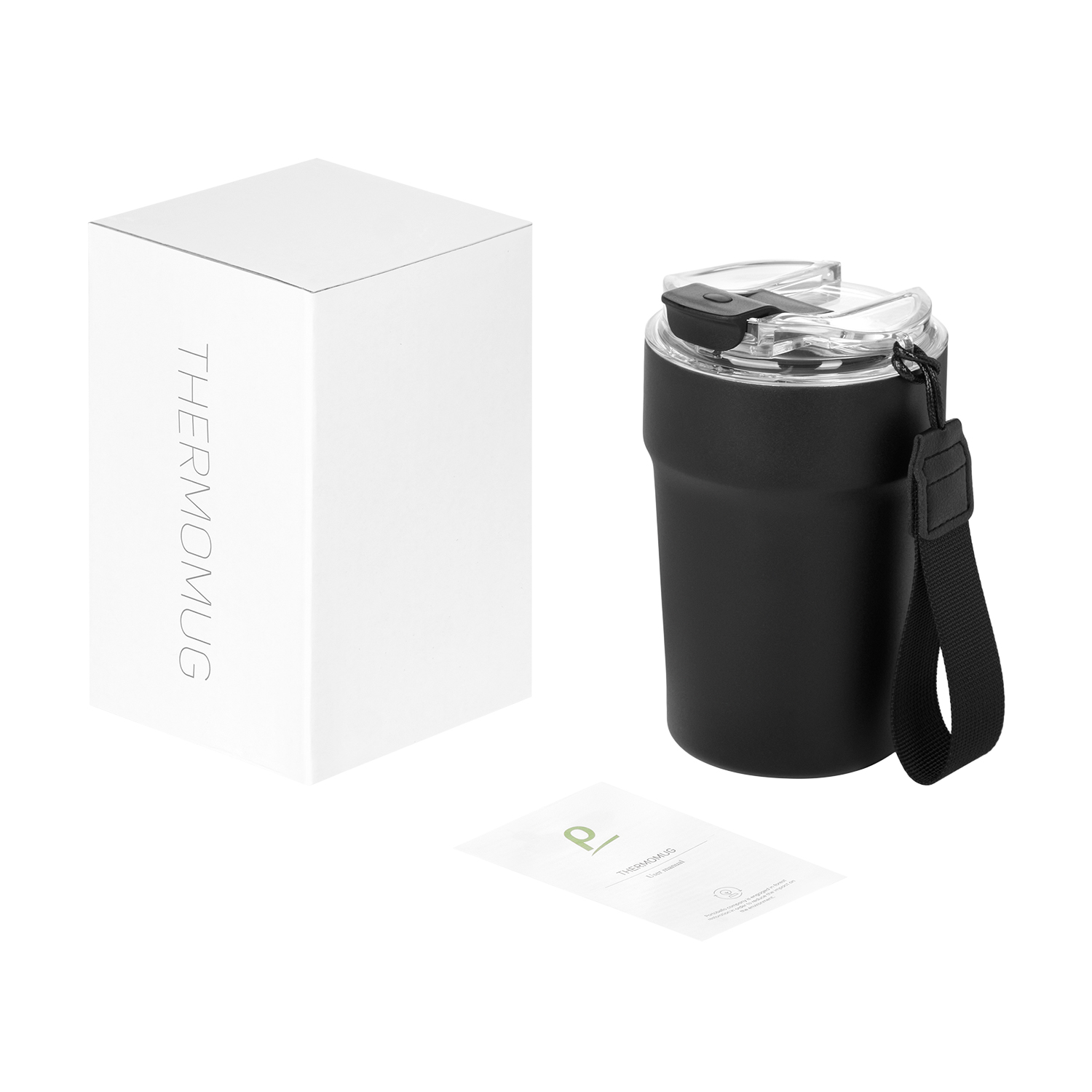 Термокружка вакуумная Монако (Monaco), черная-10