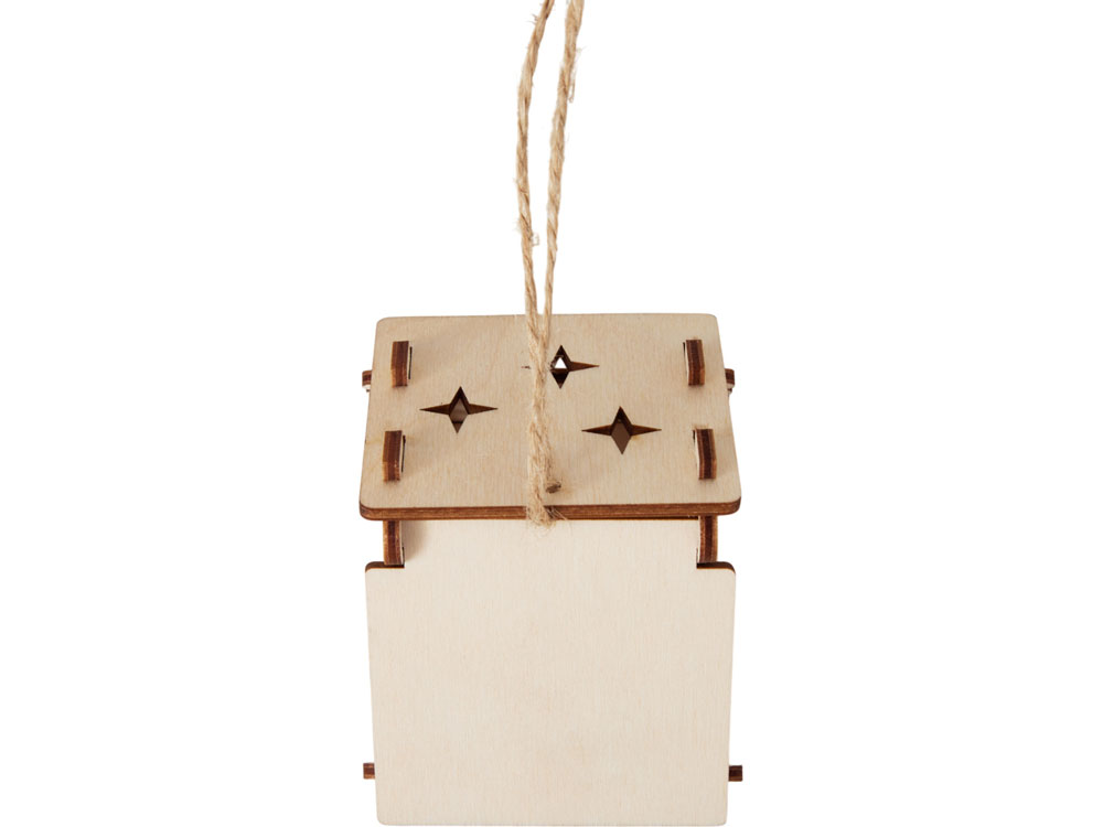 Подвеска с подсветкой домик (с мерцающей свечкой)-5