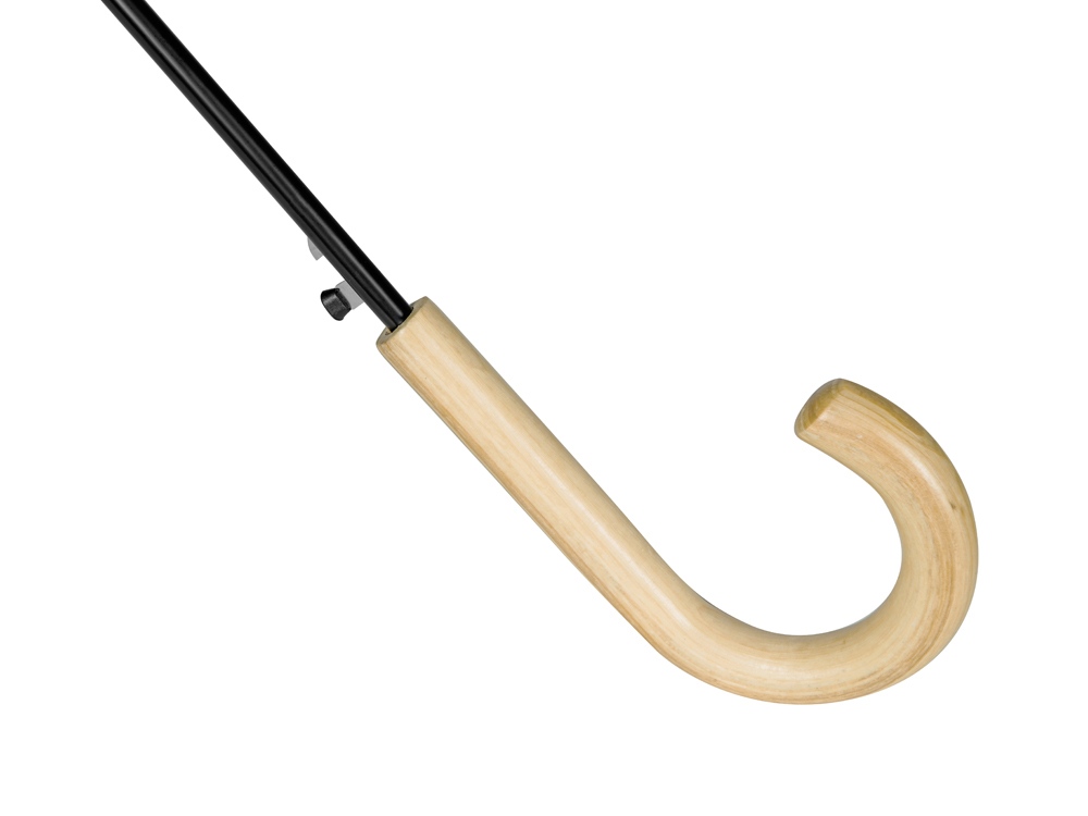 Зонт-трость 1134 Okobrella с деревянной ручкой и куполом из переработанного пластика, серый-5