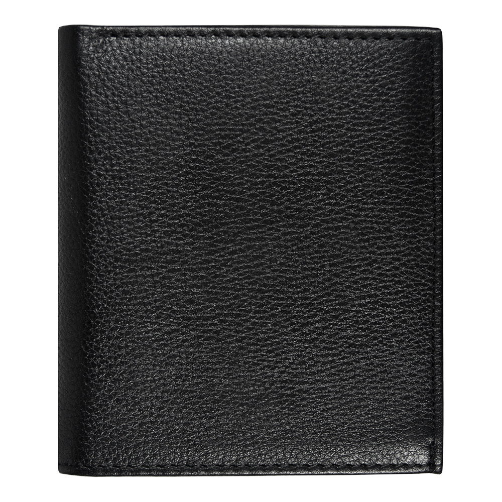 Кошелек с картхолдером Leather Plain, Чёрный-0