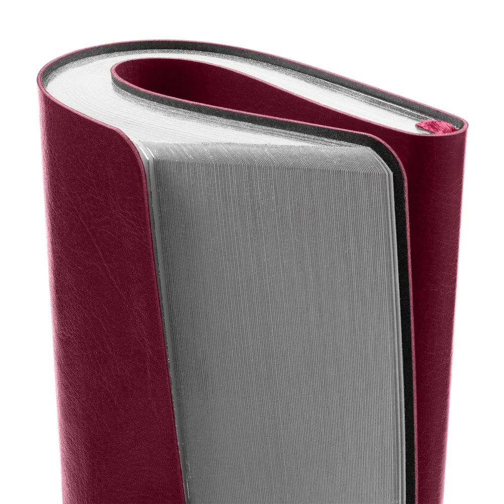 Ежедневник Nebraska Flex, недатированный, бордовый с серебристым-3