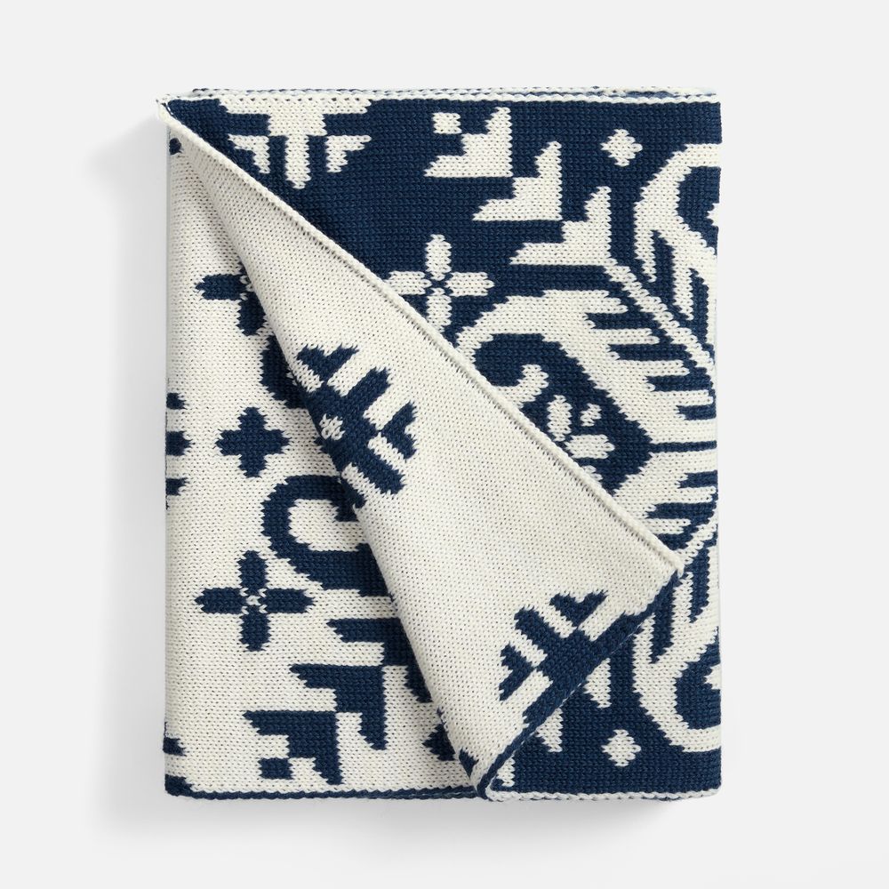 Шарф Wintertude L, синий с белым-1