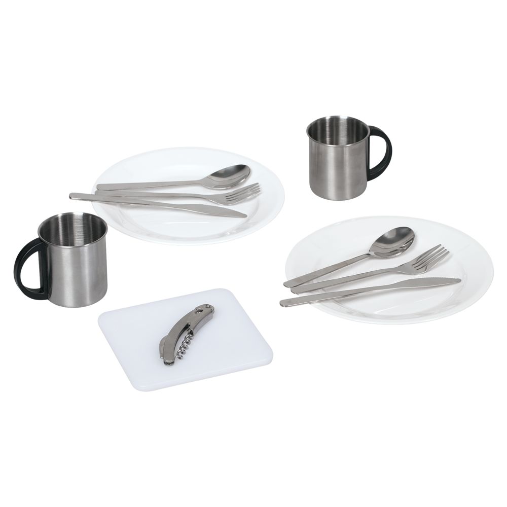 Набор для пикника Fridag на 2 персоны, темно-синий с серым-5