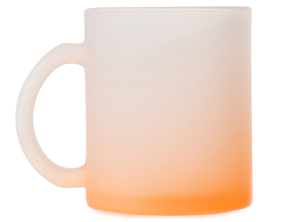 Стеклянная матовая кружка Омбре с градиентом для сублимации, оранжевый-2