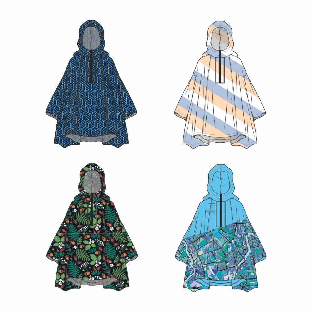 Дождевик-пончо AquaStop взрослый на заказ, разноцветный, единый размер-1