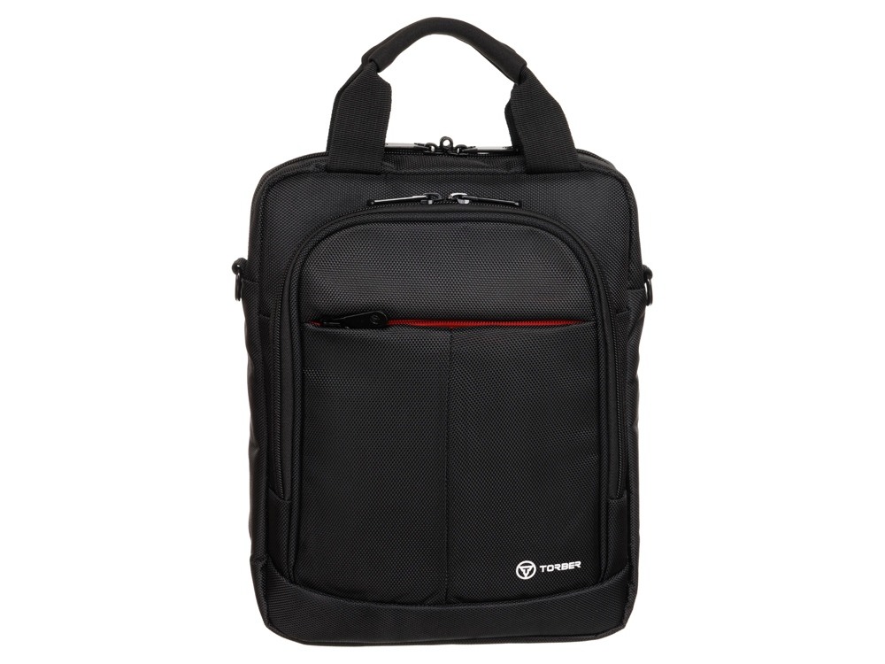 Сумка кросс-боди TORBER, черный, полиэстер, 28 х 22 х 6,5 см-0