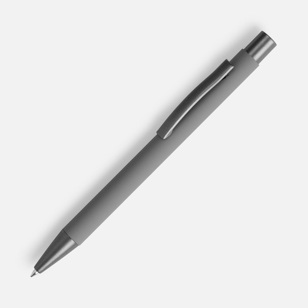 Ручка шариковая Atento Soft Touch, серая-0