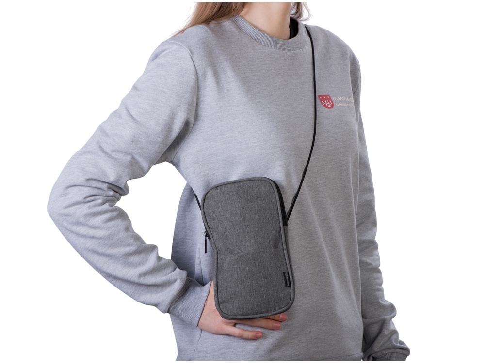 Сумка-чехол Suiper для телефона, серый меланж-8