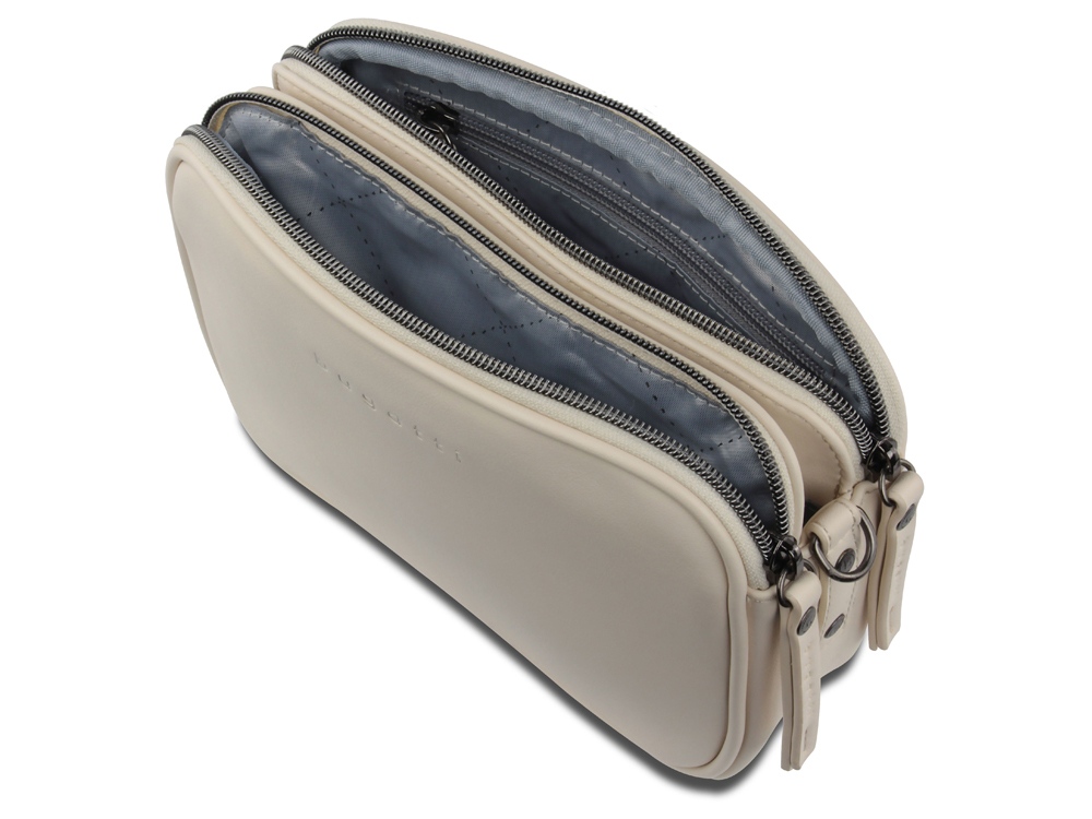 Сумка кросс-боди женская BUGATTI Almata, бежевая, полиуретан, 21,5х6х15 см-3