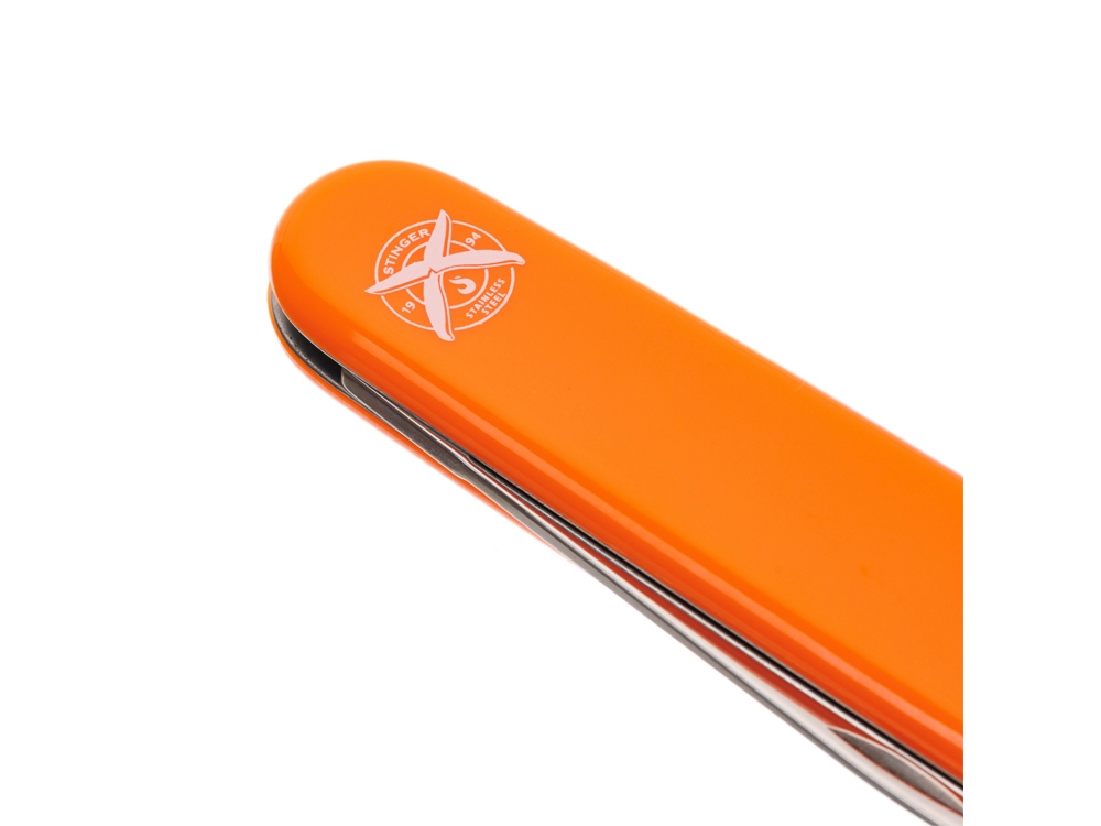 Нож перочинный Stinger, 90 мм, 2 функции, материал рукояти: АБС-пластик (оранжевый)-7