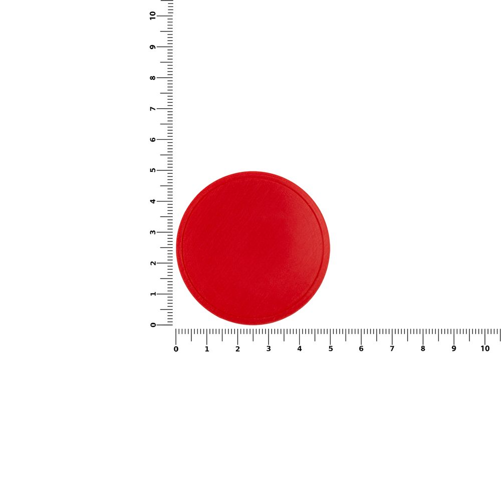 Лейбл из ПВХ Dzeta Round, L, красный-1