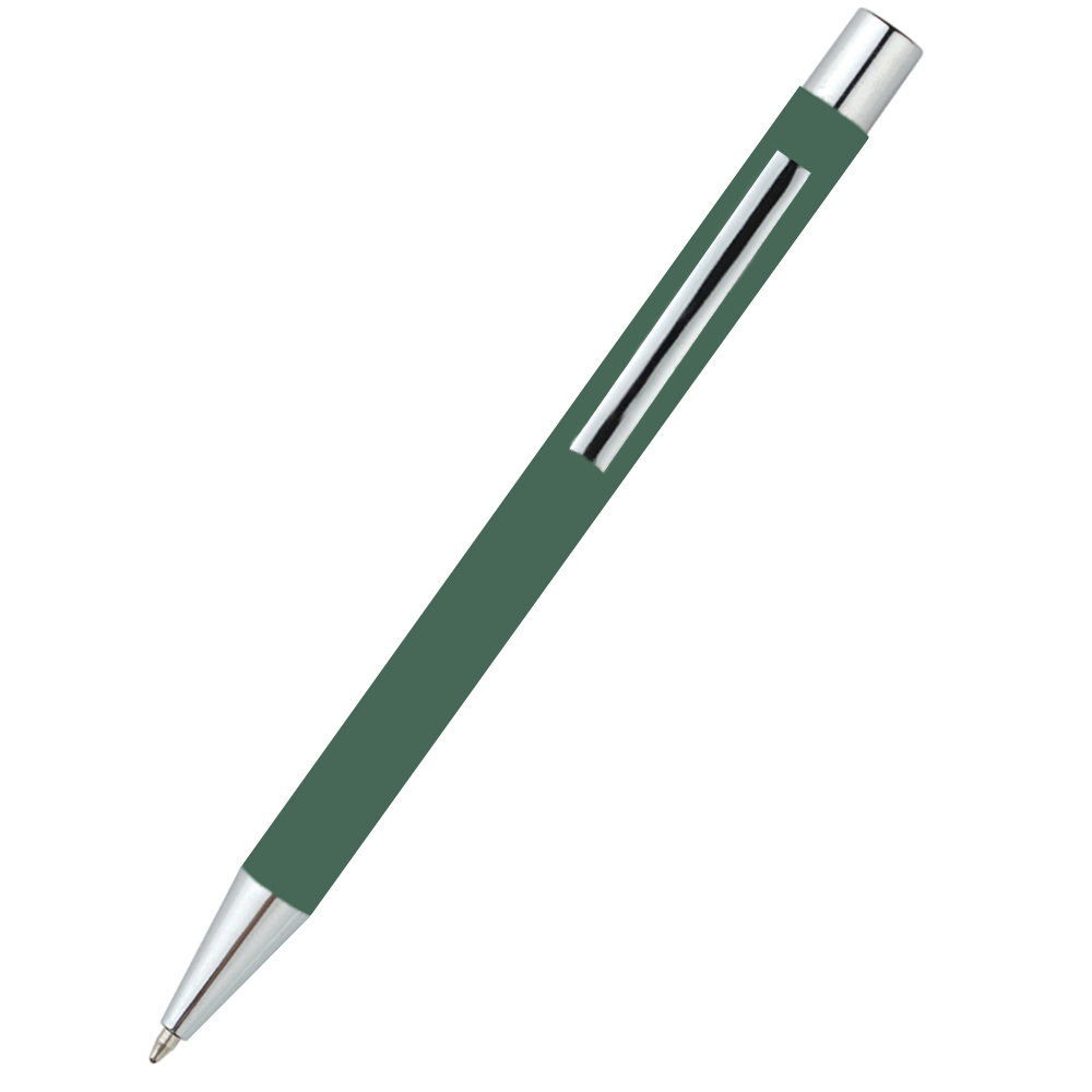 Ручка металлическая Rebecca софт-тач, Темно-зеленый-1