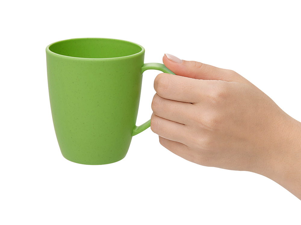 Кружка из пшеничного волокна Morning, 400 мл, зеленый-3