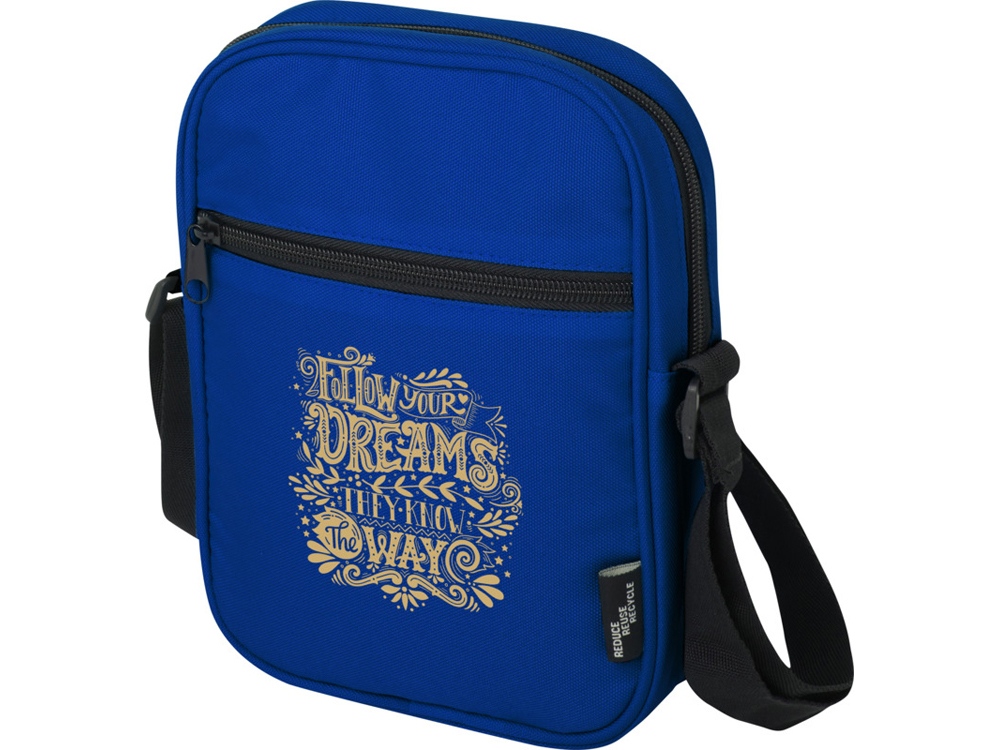 Byron сумка через плечо из переработанных материалов по стандарту GRS объемом 2 л - Ярко-синий-4
