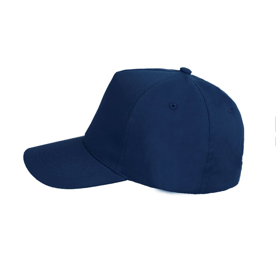 Бейсболка LIGHT, 5 клиньев,  застежка на липучке, темно-синий-3