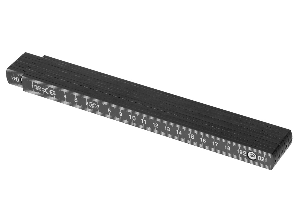 Складная линейка длиной 2 м Plank, черный-3
