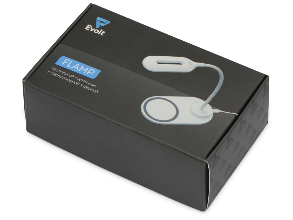 Настольный светильник с беспроводной зарядкой Flamp, белый-8