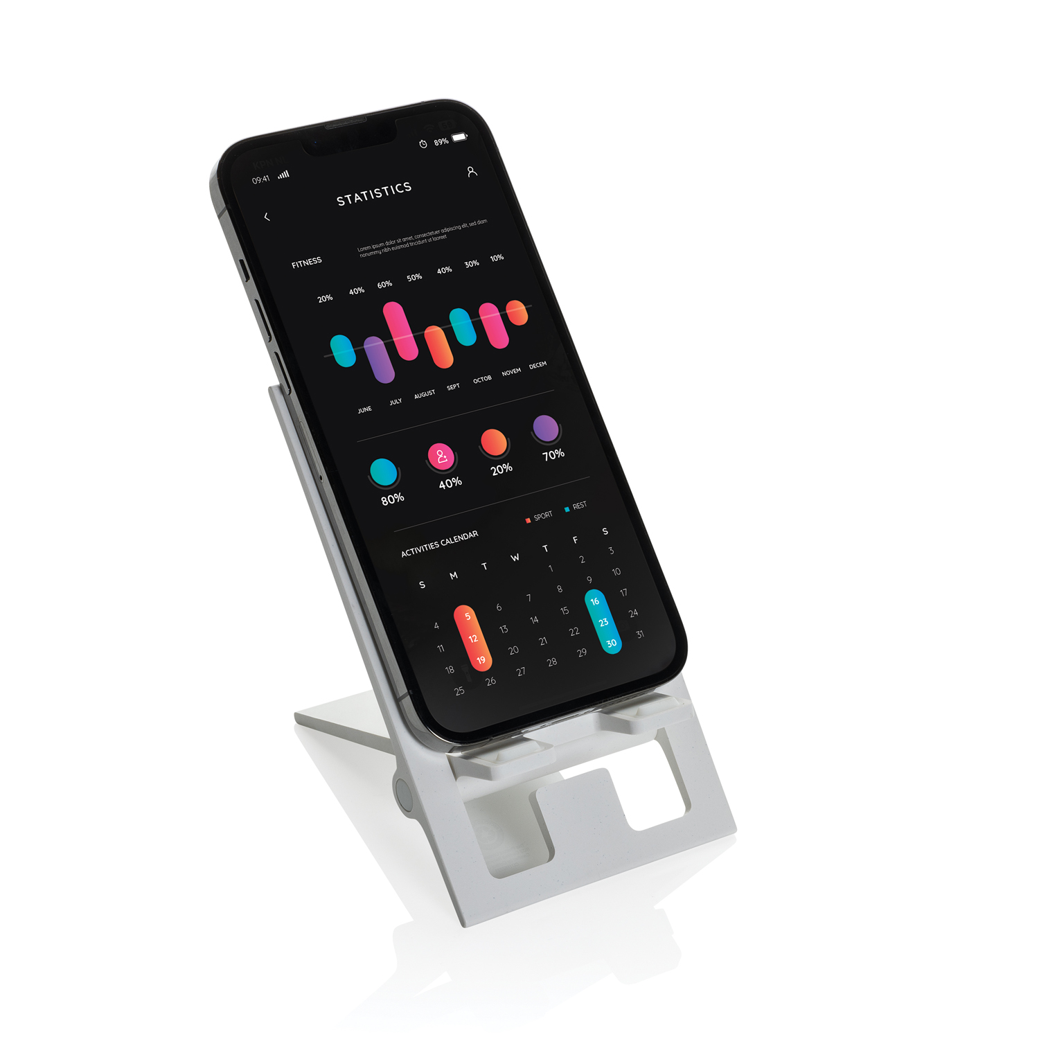 Складная подставка для телефона SnapStand из переработанного пластика RCS-6