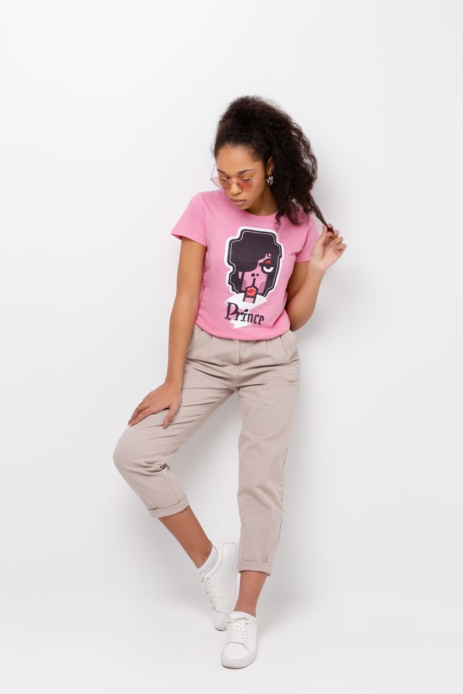 Футболка женская «Меламед. Prince», розовая-4