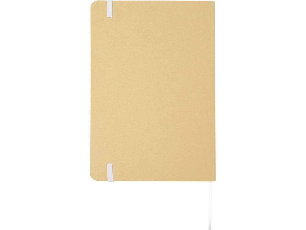 Nelida блокнот формата А5 в твердой обложке из переработанного картона - Белый-2