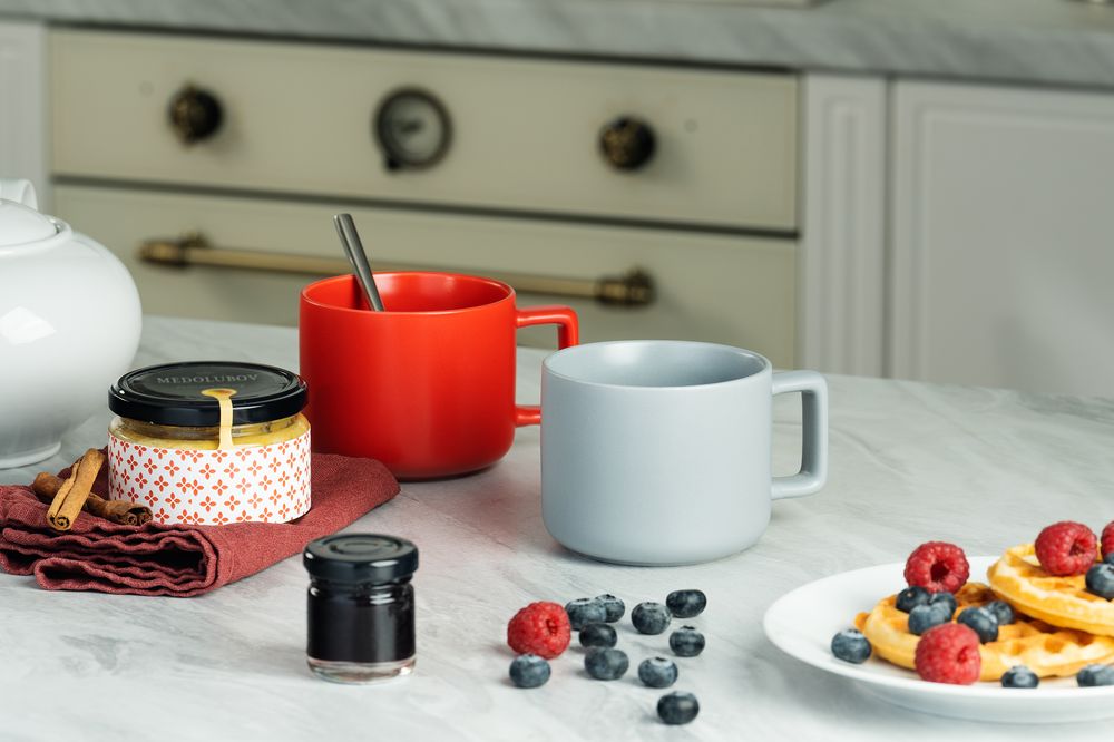 Чашка Jumbo, ver.2, матовая, светло-серая-1