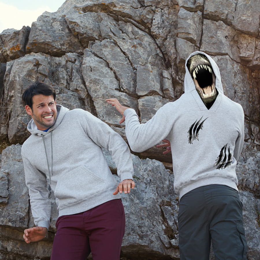 Толстовка мужская UNIQUE HOODIE 280, черный-6