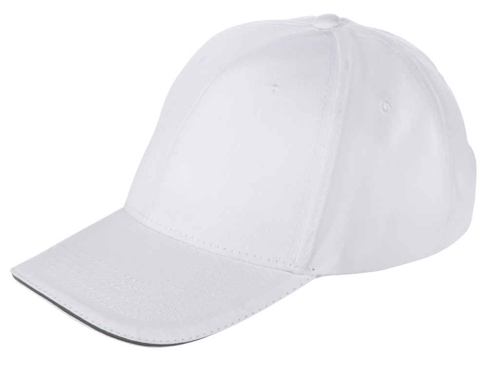 Кепка со светоотражающим кантом, белый-3