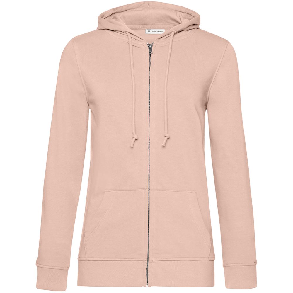 Толстовка на молнии с капюшоном женская BNC Inspire (Organic), розовая-1