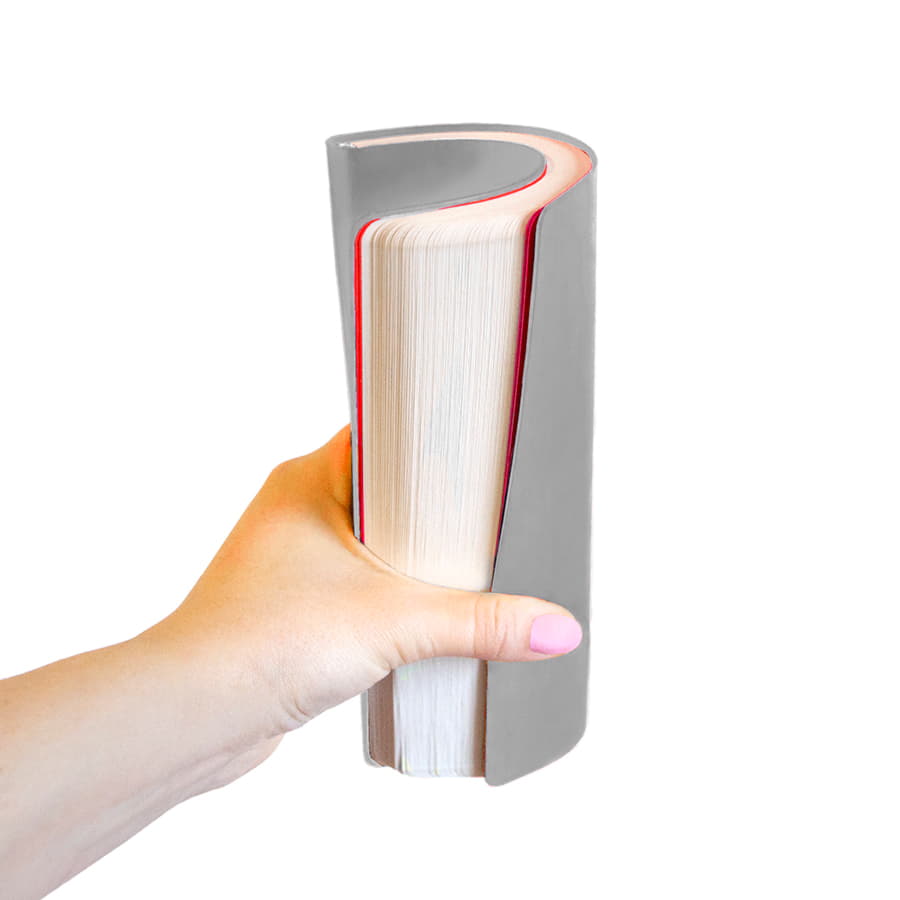 Ежедневник недатированный "FunkyPlan", 130*210 мм, серый, красный форзац, блок-линейка, серый-3