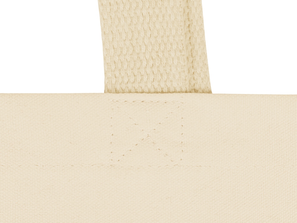 Сумка для шопинга Steady из хлопка с парусиновыми ручками, 260 г/м2, натуральный-4