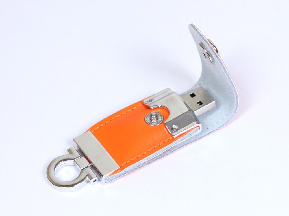USB-флешка на 32 Гб в виде брелка, оранжевый-0