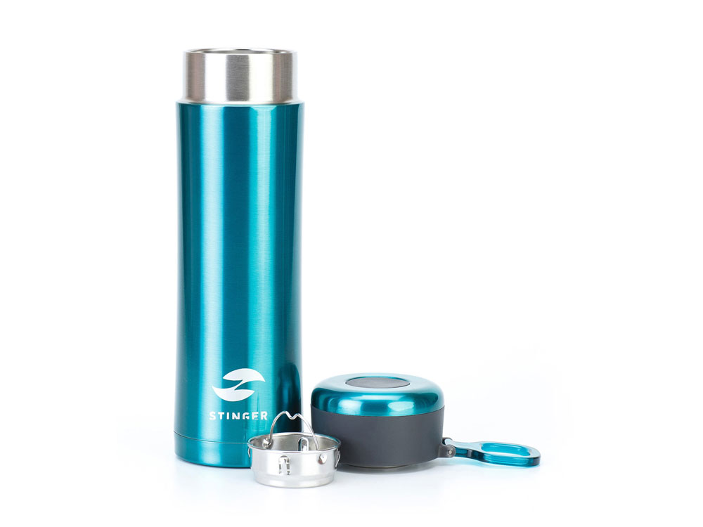 Термокружка Stinger, 0,42 л, сталь/пластик, изумрудный глянцевый, 7,5 х 6,9 х 22,2 см-3