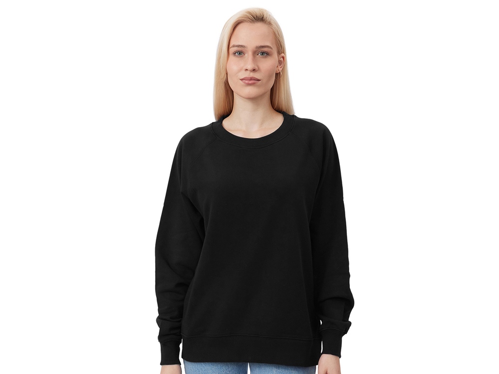 Свитшот оверсайз с рукавом реглан Belgrade, унисекс, черный-3