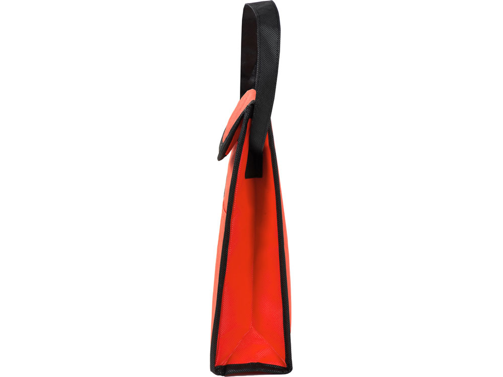 Сумка-холодильник Reviver на липучке из нетканого переработанного материала, красный-4