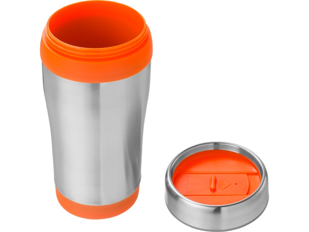 Термостакан Elwood c изоляцией, серебристый/оранжевый-1