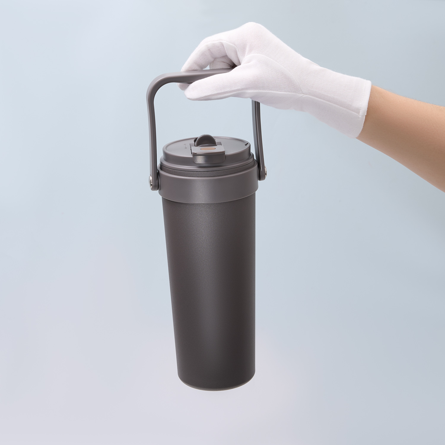 Термокружка вакуумная Solo, серая-8