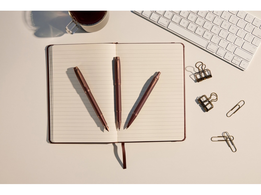 Шариковая ручка Parker IM Monochrome Brown, стержень:M, цвет чернил: blue, в подарочной упаковке.-5