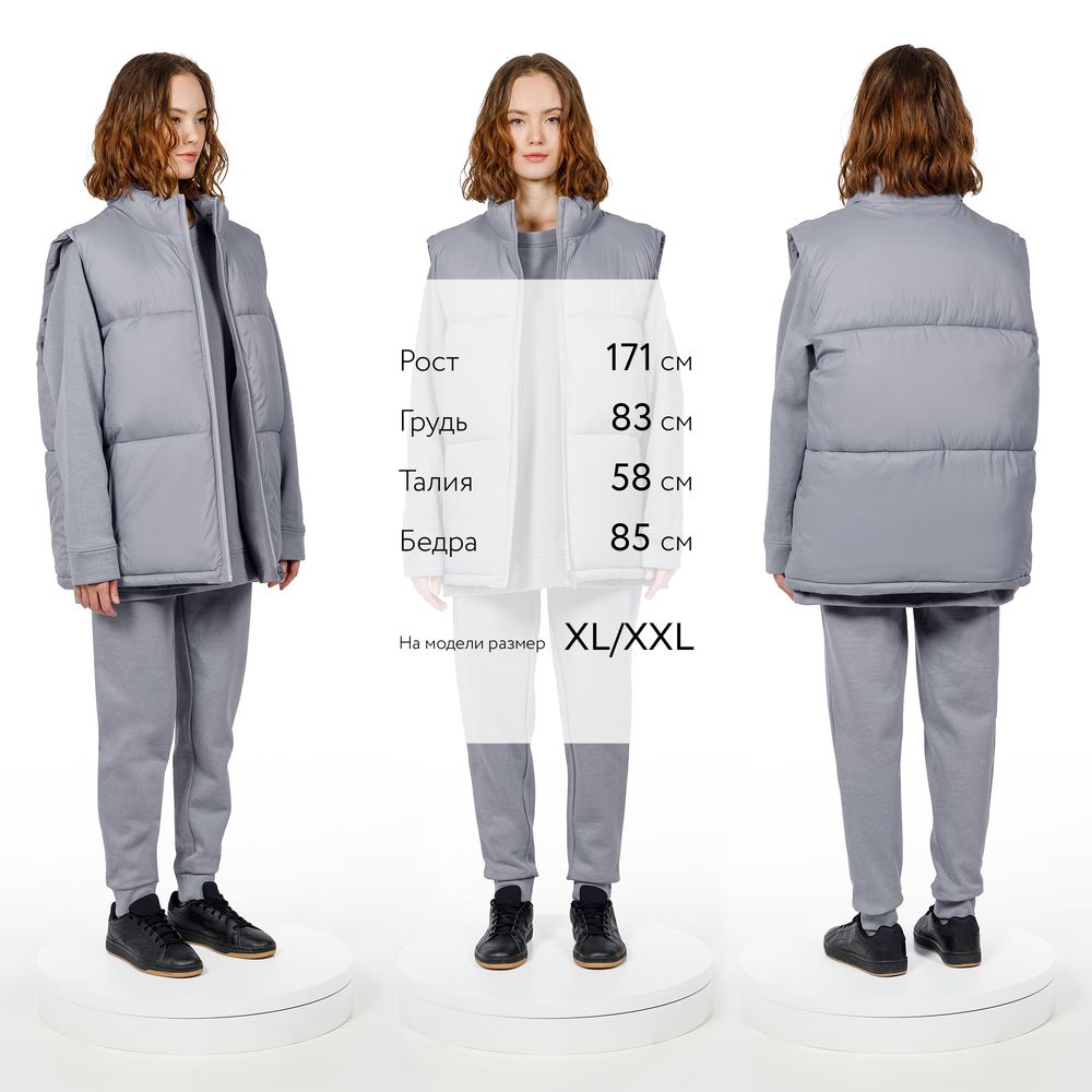 Жилет двусторонний V2, серый-4