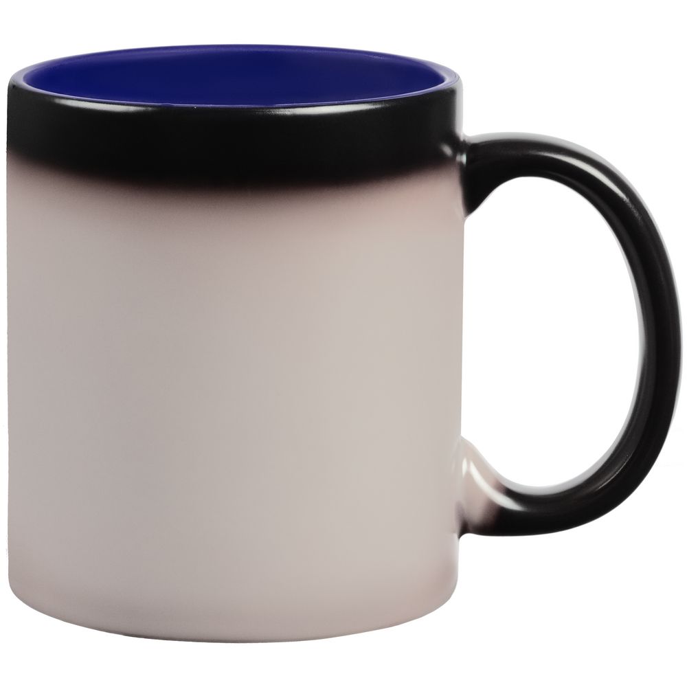 Кружка-хамелеон On Display, матовая, черная с синим-2