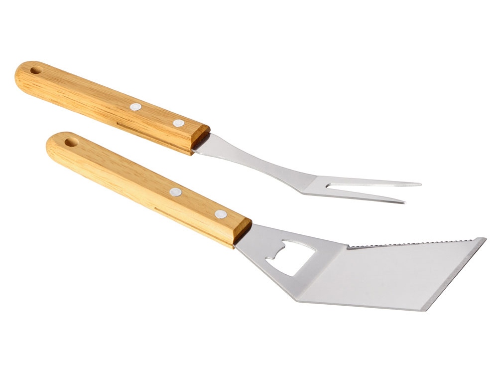 Набор BBQ Grill Master из двух приборов с деревянными ручками-3