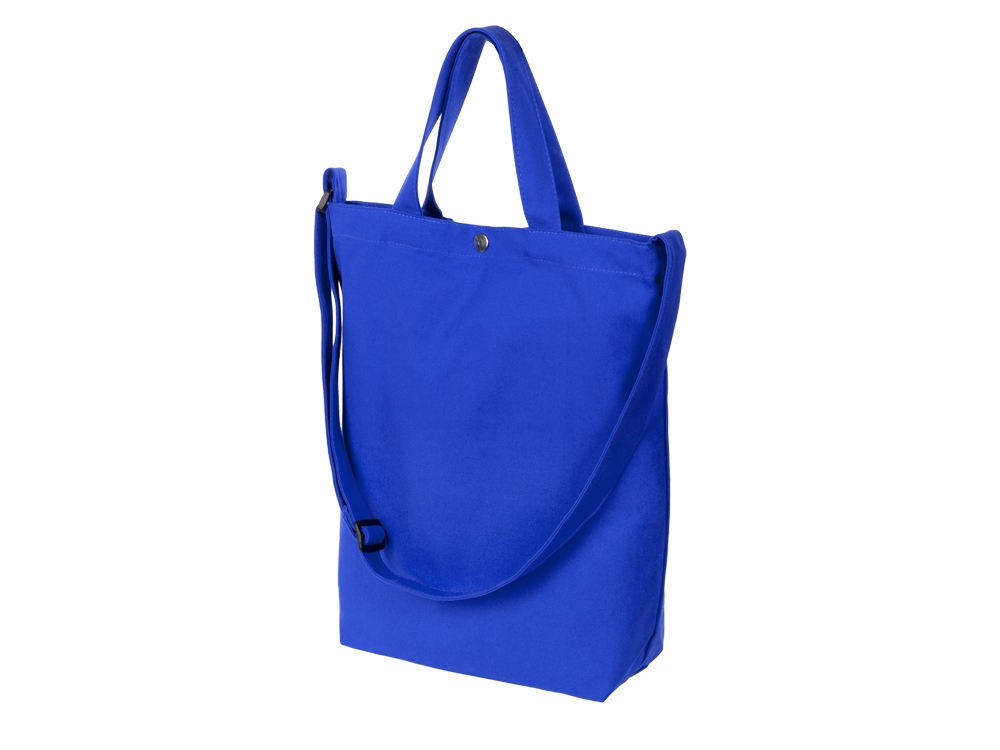 Сумка Helfer из хлопка на кнопке с регулирующейся лямкой, синий-0