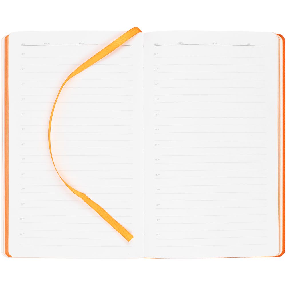 Ежедневник Duplex, недатированный, белый с оранжевым-3