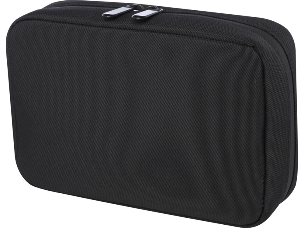 Сумка-органайзер Rise из материалов, переработанных согласно стандарту GRS - сплошной черный-0