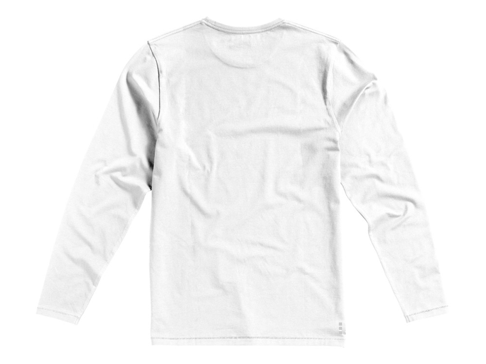 Ponoka мужская футболка из органического хлопка, длинный рукав, белый-6