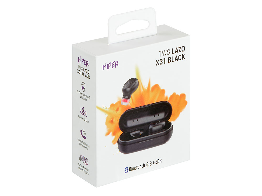 Наушники HIPER TWS Lazo X31 Black (HTW-LX31) Bluetooth 5.3 гарнитура, Черный-4