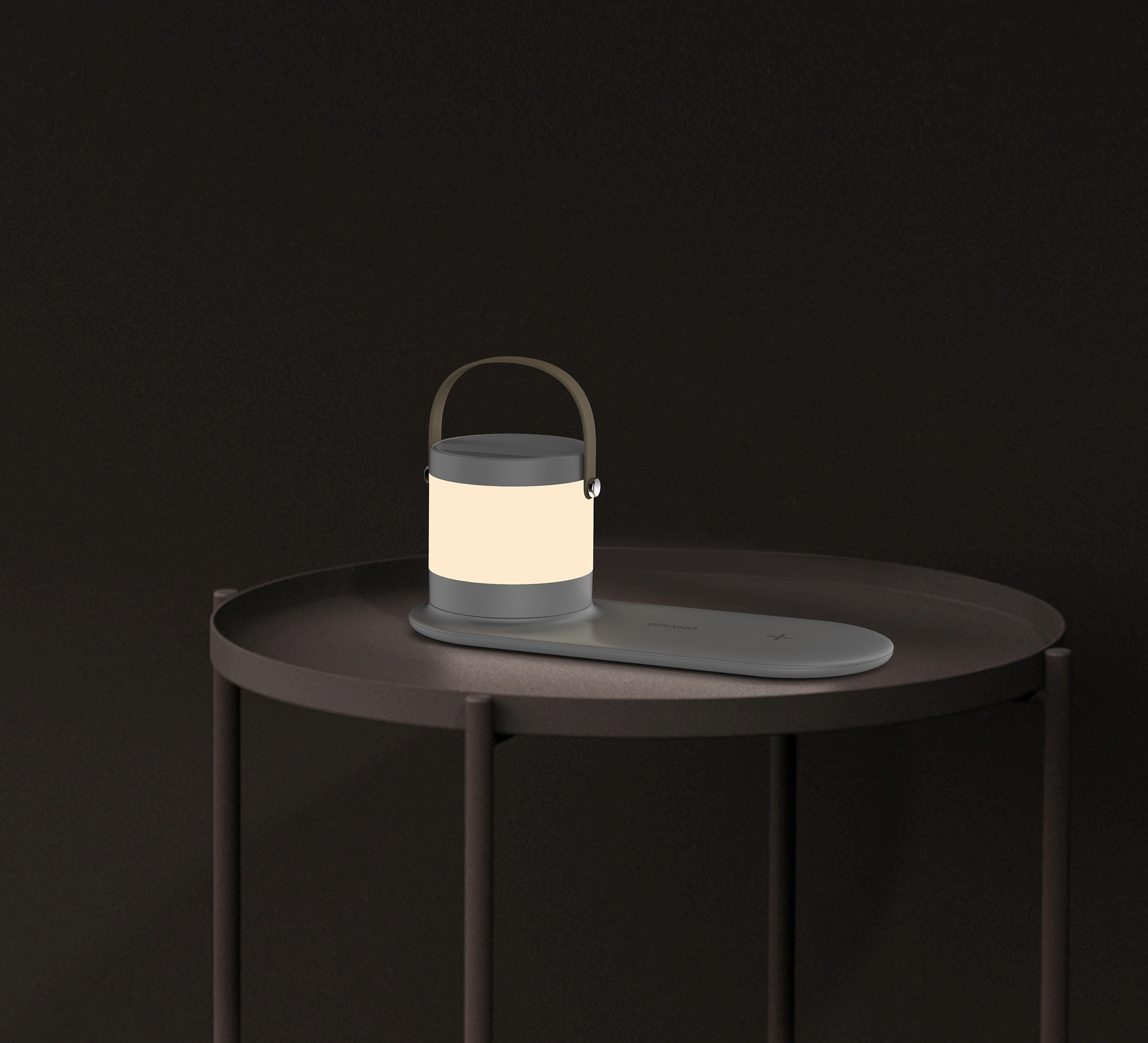 Настольная беспроводная (15W) зарядная станция "Smart Home" с bluetooth колонкой-лампой-2