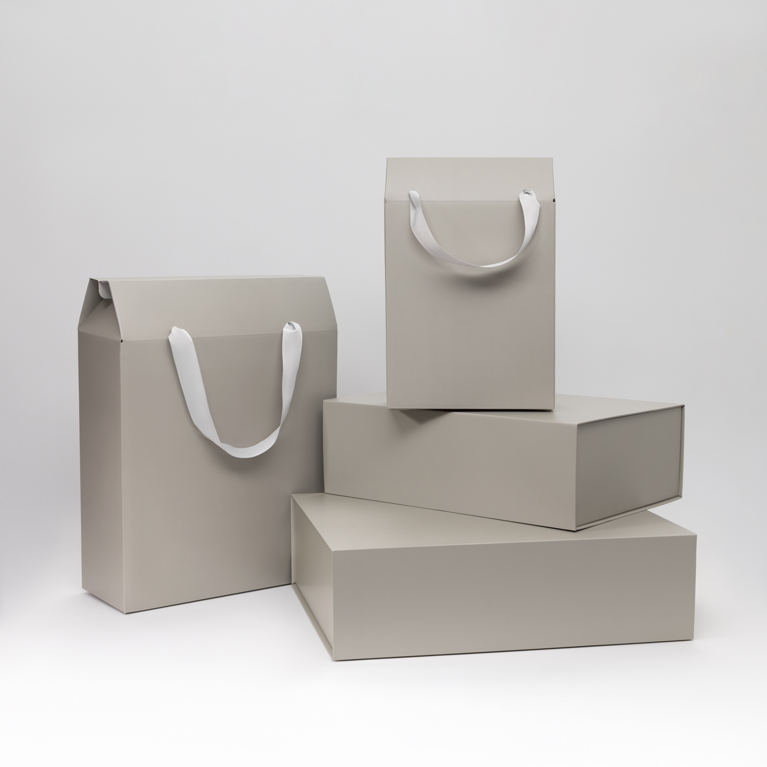 Подарочная коробка-трансформер средняя, серая-5