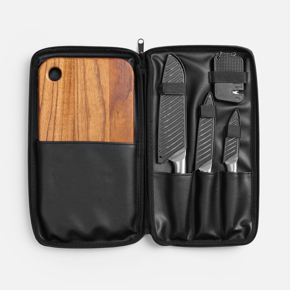 Набор для мяса Meateam с ножами и разделочной доской-0