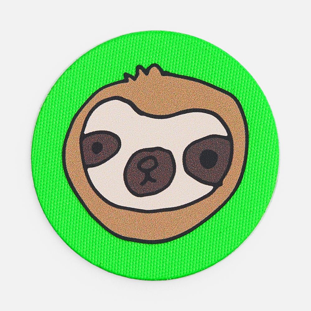 Наклейка тканевая Lunga Round, M, зеленый неон-2